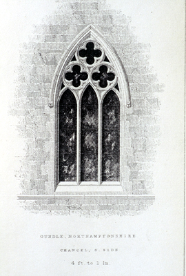 Fig. 11. St Peter's Oundle (Northamptonshire), window, from Sharpe's Decorated Windows.