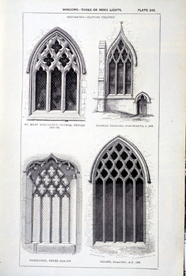 Fig. 13. Flowing tracery designs from John Henry Parker's, Glossary of Architecture.