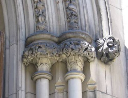 Figure 10. Carvings in Ohio sandstone on the main door, St Paul's Church.