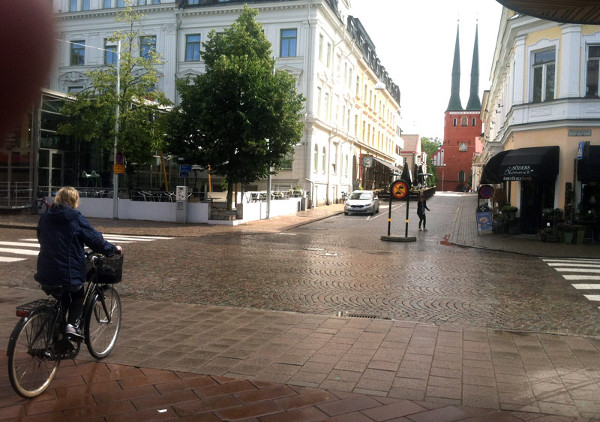 Traffic diverter in Stockholm (Image Credit: Streets MN)