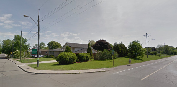 Multi-use path on Frances Avenue (right side) at intersection with Grays Road (Image Credit: Google)