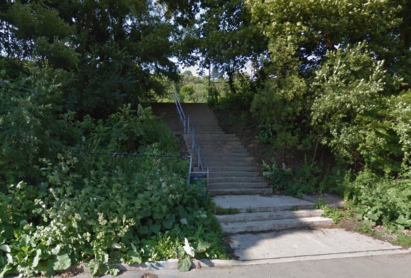 Previous worn-out concrete stairway (Image Credit: Google Street View)