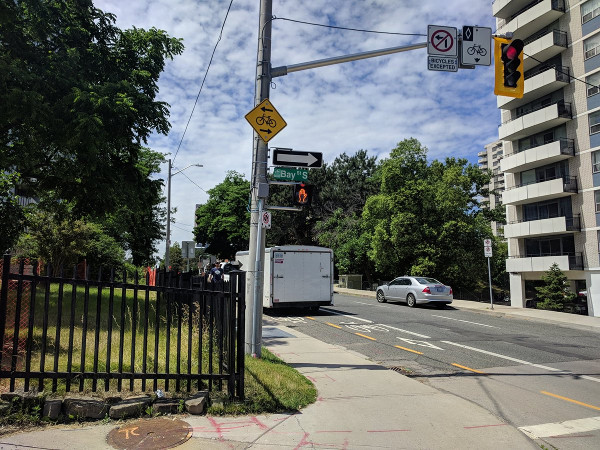 Truck driver blocking Hunter bike lanes