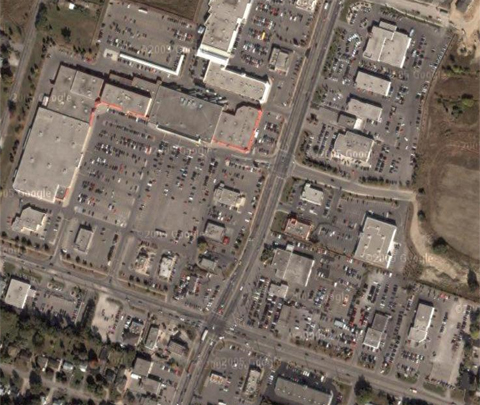 Revenge of the big box: the corner of Upper James and Rymal represents commercial planning at its worst. (Image Credit: Google Maps)