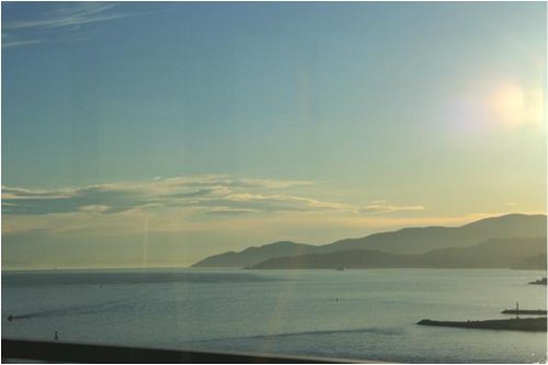 Lighthouse Park and Howe Sound from First Narrows Bridge (from the bus).