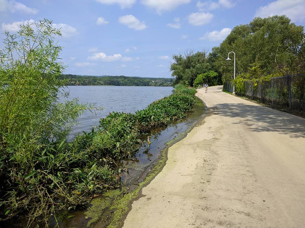 The Trail is still partially submerged under Cootes Paradise near Princess Point