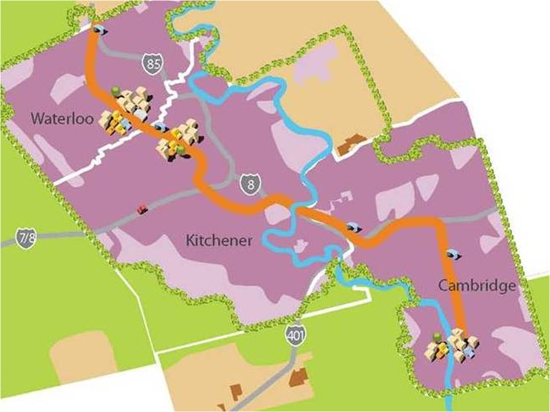 Waterloo Regional reurbanization corridor