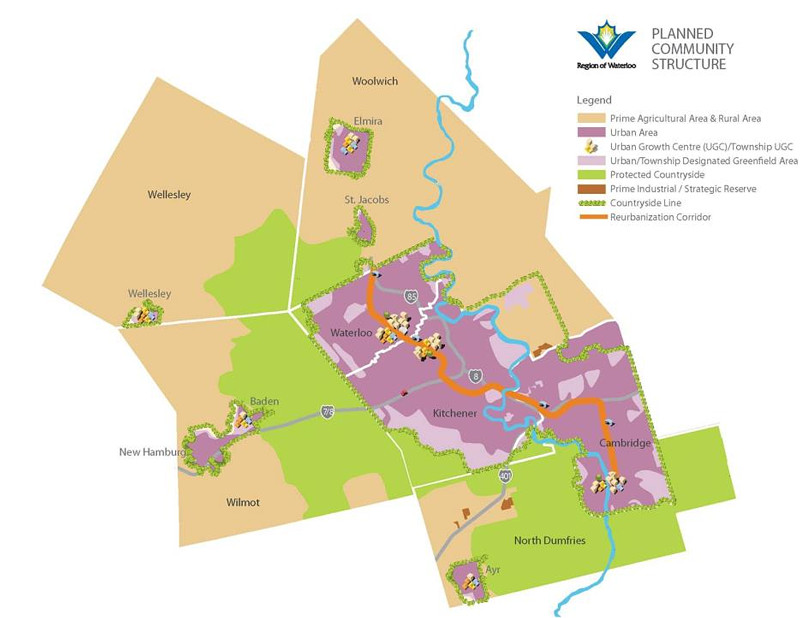 Waterloo Region Urban Plan Map 