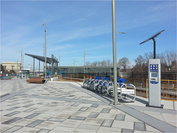Bike share station at West Harbour GO Station (RTH file photo)