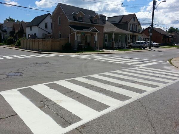 Zebra crossing at John North and Wood