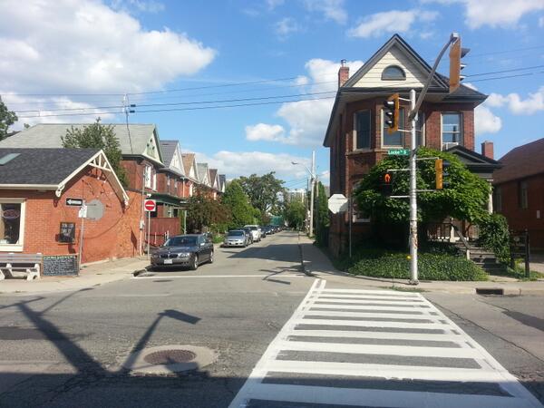 Zebra crossing at Locke and Tuckett